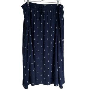 C.D.Petites Sailboat Midi Skirt Nautical Navy/white PXL